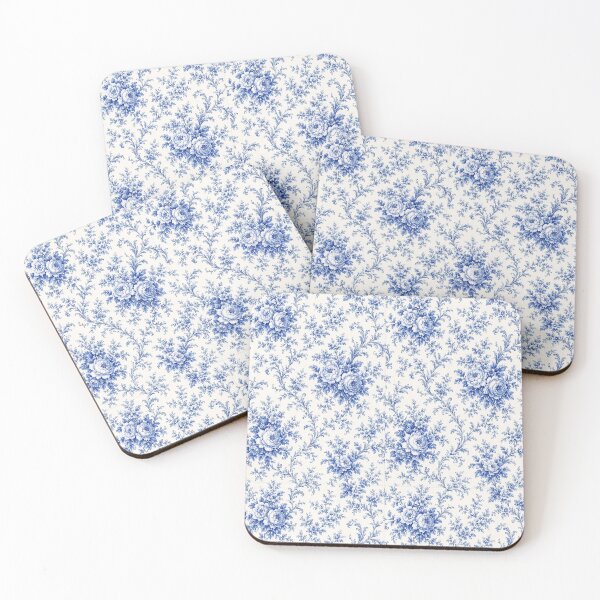 Item preview, Classic Blue And White Chinoiserie Floral Toile Pattern | Vintage French Country Blue Floral Botanical Illustration | Aesthetic Vintage Blue Toile Floral Pattern designed and sold by VivaFy.