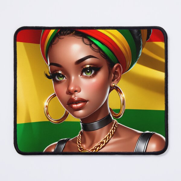Item preview, Rasta Queen Portrait Shirt | Afro Caribbean Pride Graphic Tee | Reggae Culture Art designed and sold by GarnerSupplyCo.
