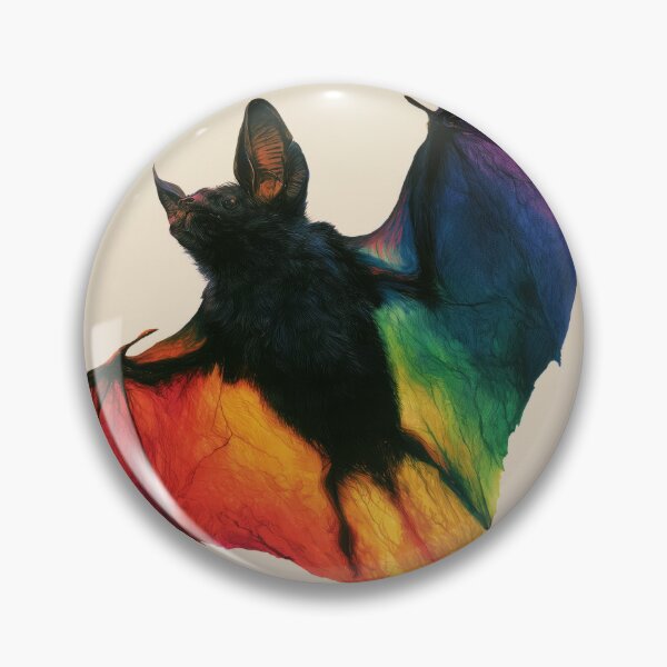 Item preview, Colorful Rainbow Bat – Creative Animal Art designed and sold by WordPlayStudio.