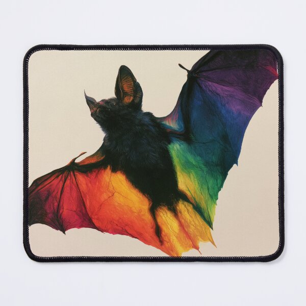 Item preview, Colorful Rainbow Bat – Creative Animal Art designed and sold by WordPlayStudio.