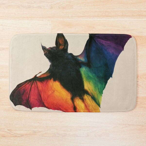 Item preview, Colorful Rainbow Bat – Creative Animal Art designed and sold by WordPlayStudio.
