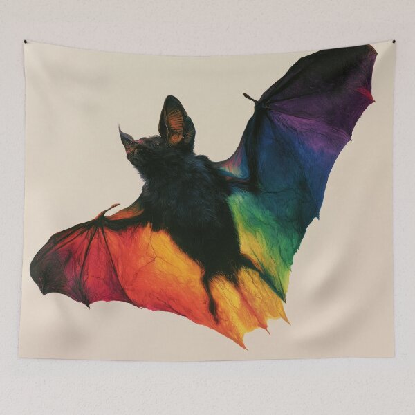Item preview, Colorful Rainbow Bat – Creative Animal Art designed and sold by WordPlayStudio.