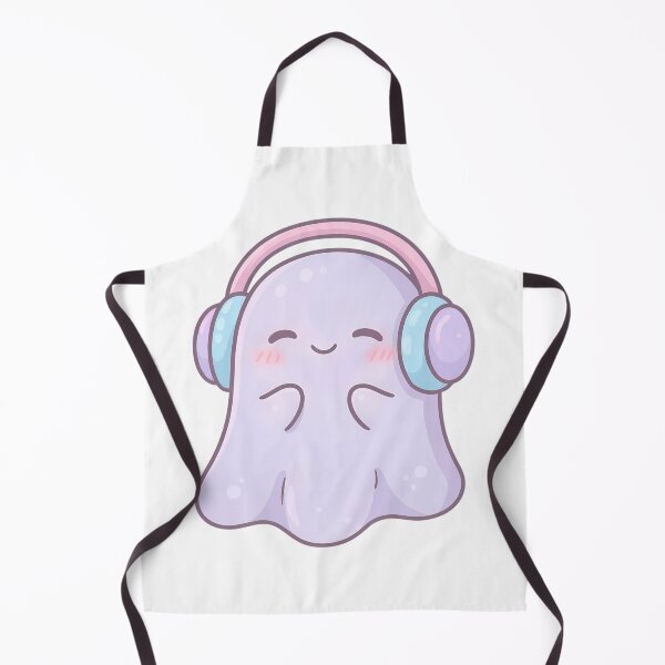 Item preview, Cute Ghost with Headphones Music Lover Graphic designed and sold by ArtLabCreations.