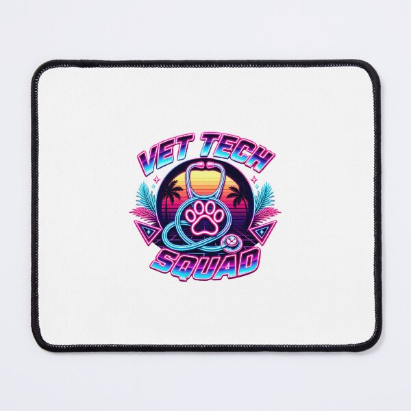 Item preview, Vet Tech Squad Vaporwave Neon Veterinary Technician Team designed and sold by Créative touche .
