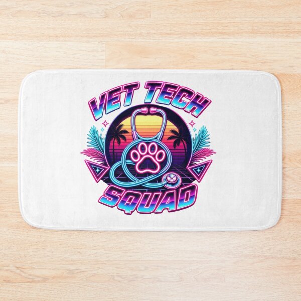 Item preview, Vet Tech Squad Vaporwave Neon Veterinary Technician Team designed and sold by Créative touche .