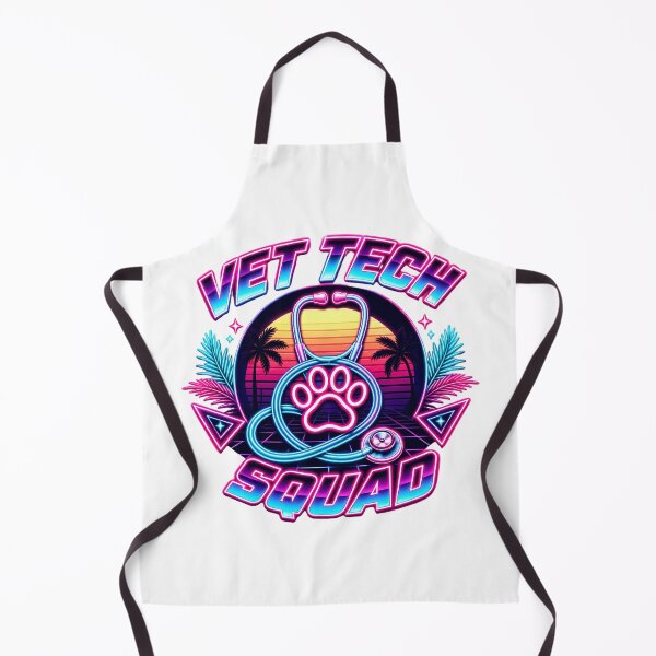 Item preview, Vet Tech Squad Vaporwave Neon Veterinary Technician Team designed and sold by Créative touche .
