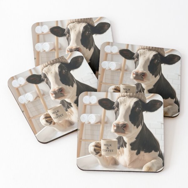 Item preview, Cow drinking coffee in the bathtub designed and sold by Cafetera Moka Italiana.