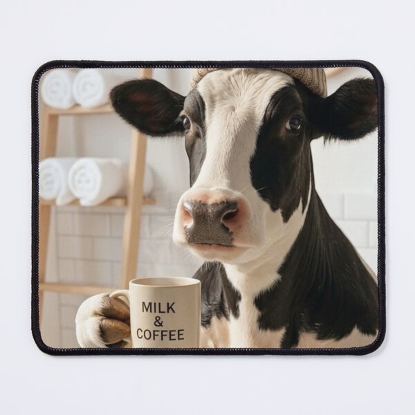 Item preview, Cow drinking coffee in the bathtub designed and sold by Cafetera Moka Italiana.