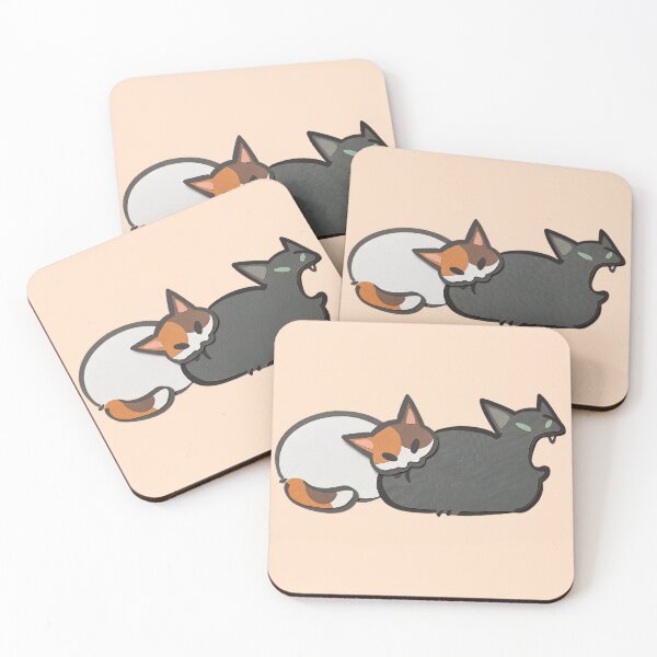 Item preview, Cat Bite Sneak Attack Calico Biting Black Cat Papercraft Art designed and sold by CuteKats.