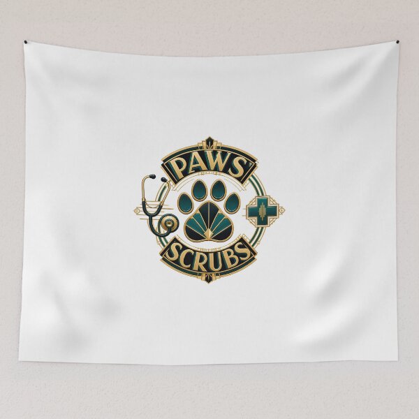 Item preview, Paws And Scrubs Art Deco Vet Tech Veterinary Technician designed and sold by Créative touche .