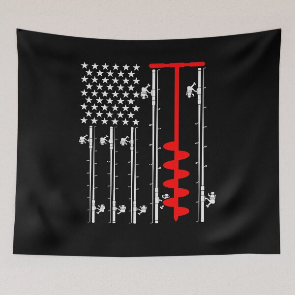 Artikelvorschau, Ice Fishing American, Winter Fishing Shirt entworfen und verkauft von MalwasBasket.
