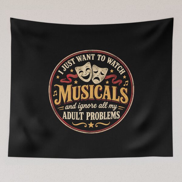 Item preview, I Just Want to Watch Musicals designed and sold by DemureArtsy.