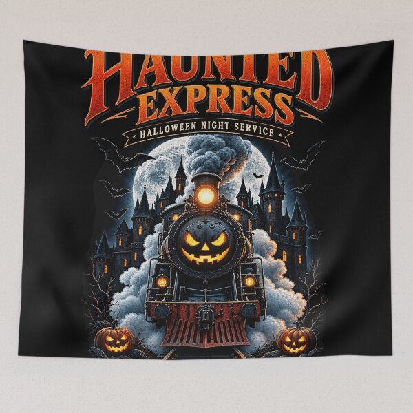 Item preview, Haunted Express Halloween Night Service Ghost Train designed and sold by thirtyonestars.