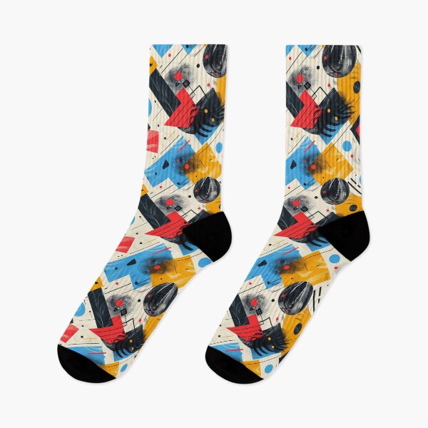 Item preview, Bauhaus Geometric Abstract Shapes Primary Colors Pattern designed and sold by NTGUILTY.