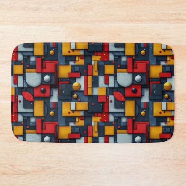 Item preview, 3D Bauhaus Geometric Blocks Abstract Pattern designed and sold by NTGUILTY.