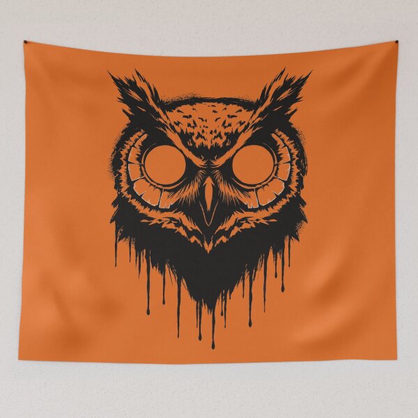 Item preview, Owl Face Halloween Costume Ink Drip Art designed and sold by cabana.space.