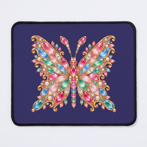 Item preview, Pastel Jewel Butterfly – Blush Aqua Crystal Wings designed and sold by HO•Designs.