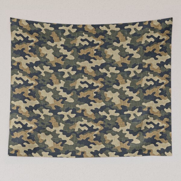 Item preview, Textured Woodland Camouflage Canvas Fabric Pattern designed and sold by NTGUILTY.