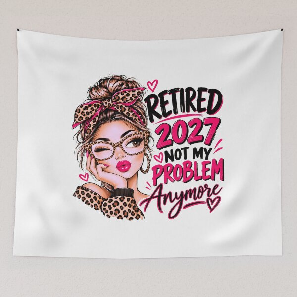Item preview, Retired 2027 Not My Problem Anymore Funny Retirement Woman Leopard Glasses designed and sold by 76Valeria.