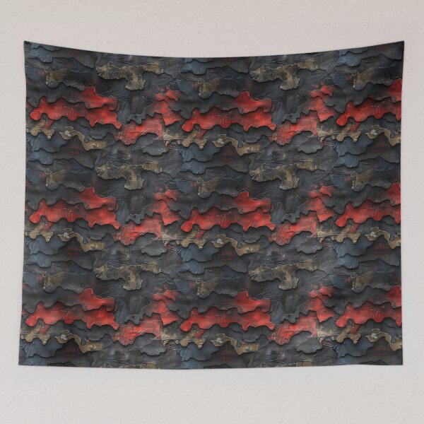 Item preview, Grunge Red Black Layered Camouflage Texture Pattern designed and sold by NTGUILTY.