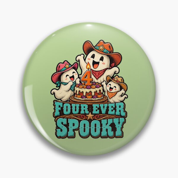 Item preview, Four Ever Spooky – Funny Ghosts Western Birthday Party designed and sold by Endless7Art.