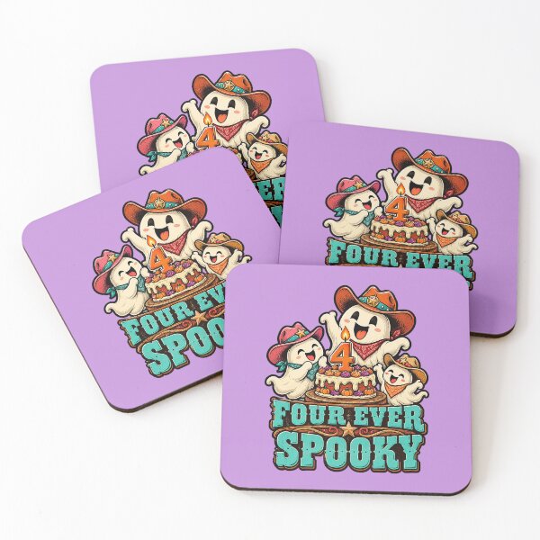 Item preview, Four Ever Spooky – Funny Ghosts Western Birthday Party designed and sold by Endless7Art.