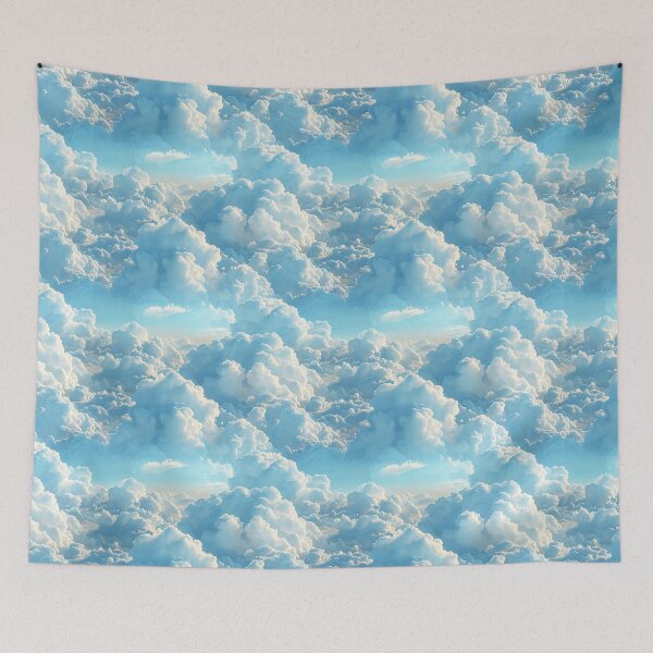 Item preview, Fluffy White Cumulus Clouds Blue Sky Pattern designed and sold by NTGUILTY.