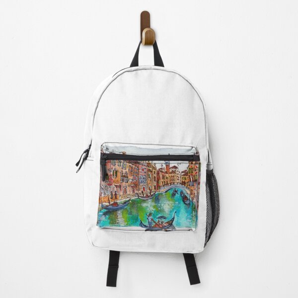 Item preview, Venice Canals and Venetian Gondola Architecture Watercolor designed and sold by DesseindImages.