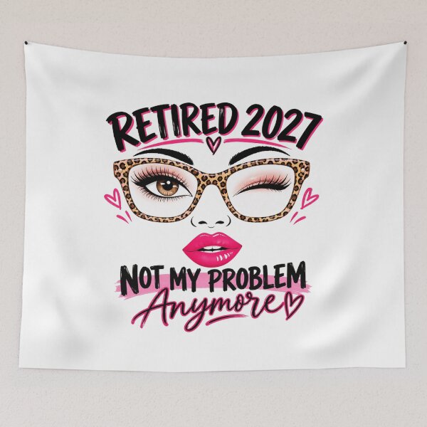 Item preview, Retired 2027 Not My Problem Anymore Funny Retirement Woman Leopard Glasses designed and sold by 76Valeria.