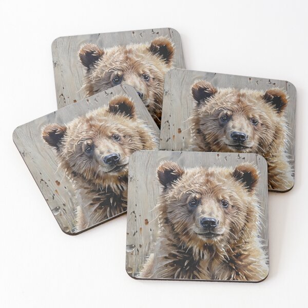 Item preview, Rustic Brown Bear Portrait designed and sold by tambanow.