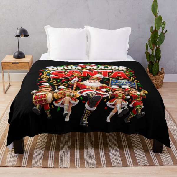 Artikelvorschau, Trommelmajor Santa – Die North Pole Marching Band entworfen und verkauft von signshirtz.