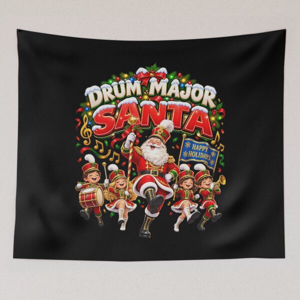 Item preview, DRUM MAJOR SANTA — THE NORTH POLE MARCHING BAND designed and sold by signshirtz.