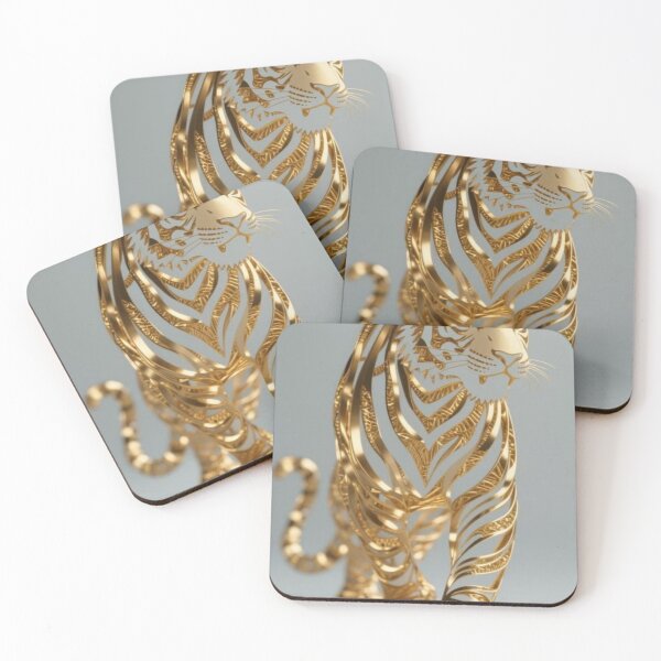 Item preview, Golden Royal Tiger – Luxury Wildlife Art designed and sold by Henrylifestyle2.