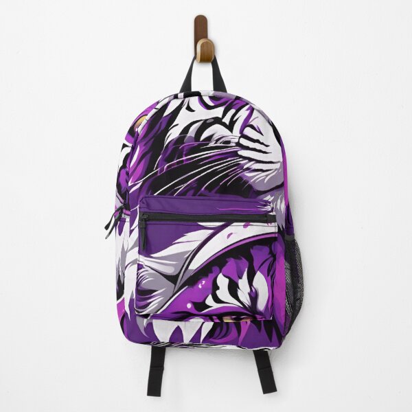 Item preview, Bold Purple Tiger Cat Graphic Art Portrait designed and sold by CASASIS_MERCH.