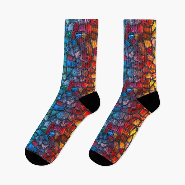Item preview, Rainbow Stained Glass Mosaic Fragments Pattern designed and sold by NTGUILTY.