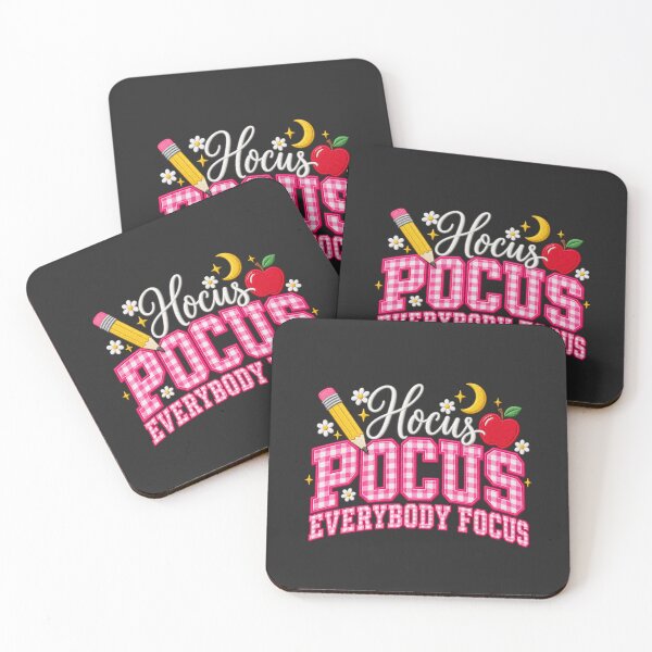 Item preview, Hocus Pocus Everybody Focus Pink Gingham Teacher Art designed and sold by AmiGraph.