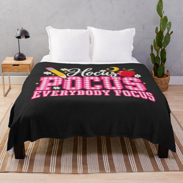 Item preview, Hocus Pocus Everybody Focus Pink Gingham Teacher Art designed and sold by AmiGraph.