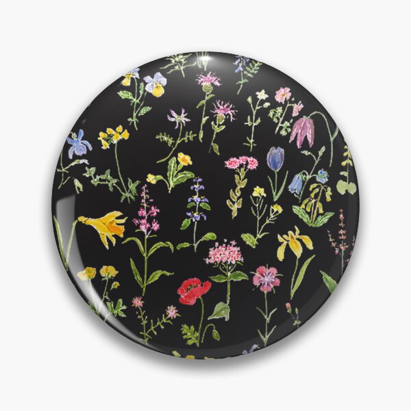 Artikelvorschau, Handgemaltes, farbenfrohes Aquarellbild mit botanischen Wildblumen, das die Flora der Landschaft darstellt entworfen und verkauft von ROBOTICK.