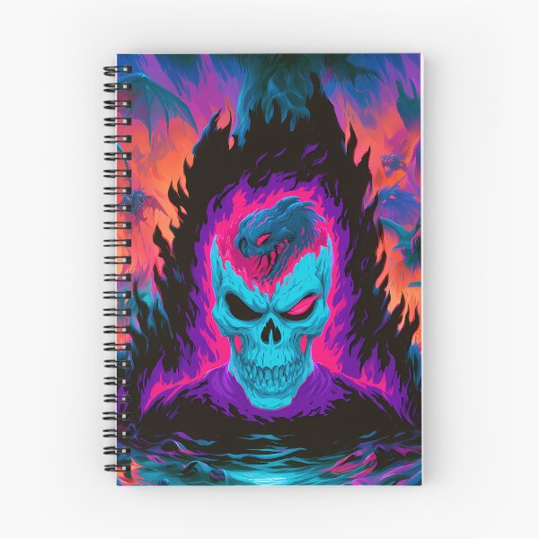 Item preview, Neon Blue Glowing Skull Demon Horde Art designed and sold by Lunat1kk.