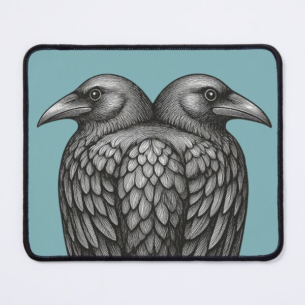 Item preview, Gothic Raven Twins Etching  designed and sold by oh-bi-me.