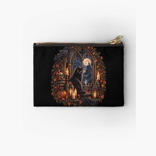 Item preview, The Cat at the Gothic Window – Gothic Halloween Design designed and sold by Scarlett-Goods.