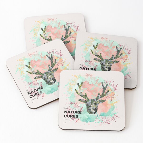 Item preview, "Nature Cures" Wild Lilies Deer Silhouette Art with Photography designed and sold by Liberarteprint.