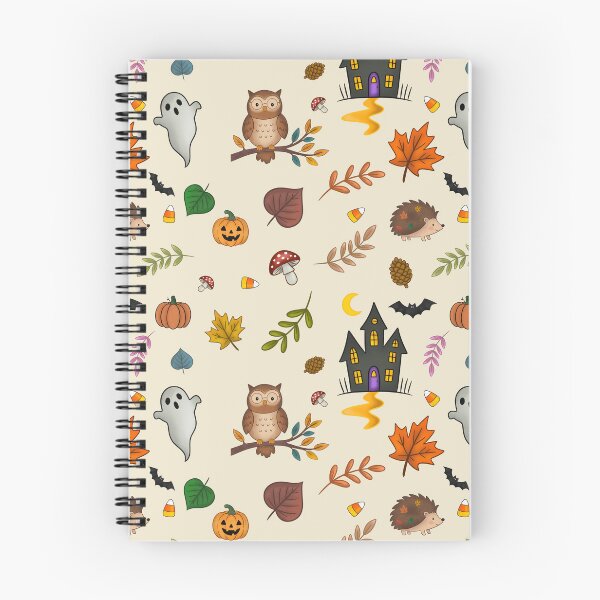 Item preview, Cute Woodland Halloween Pattern designed and sold by Ink & Kind Studio.
