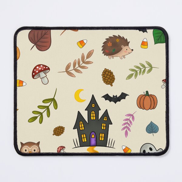 Item preview, Cute Woodland Halloween Pattern designed and sold by Ink & Kind Studio.