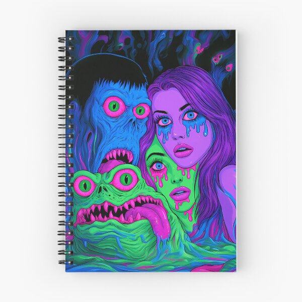 Item preview, Psychedelic Neon Melting Horror Monsters Art designed and sold by Lunat1kk.