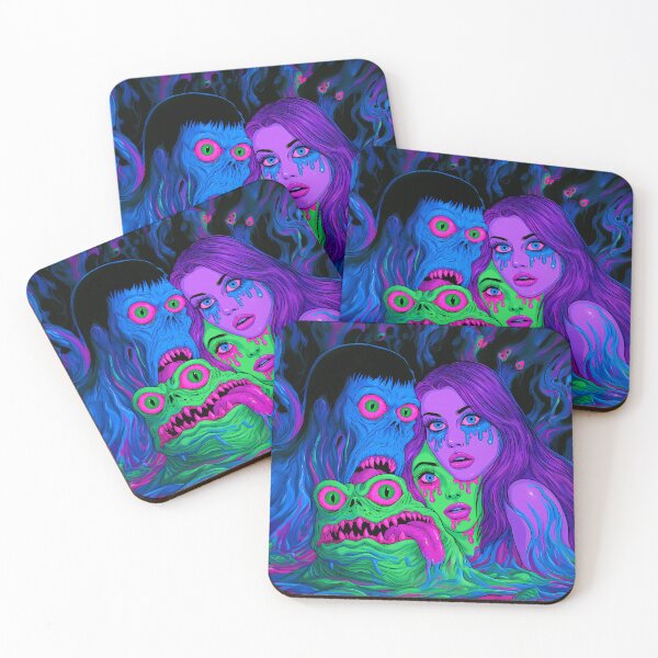 Item preview, Psychedelic Neon Melting Horror Monsters Art designed and sold by Lunat1kk.
