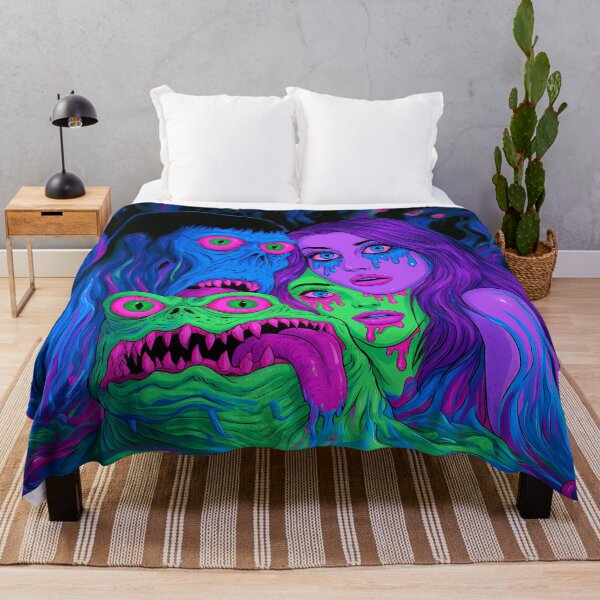 Item preview, Psychedelic Neon Melting Horror Monsters Art designed and sold by Lunat1kk.