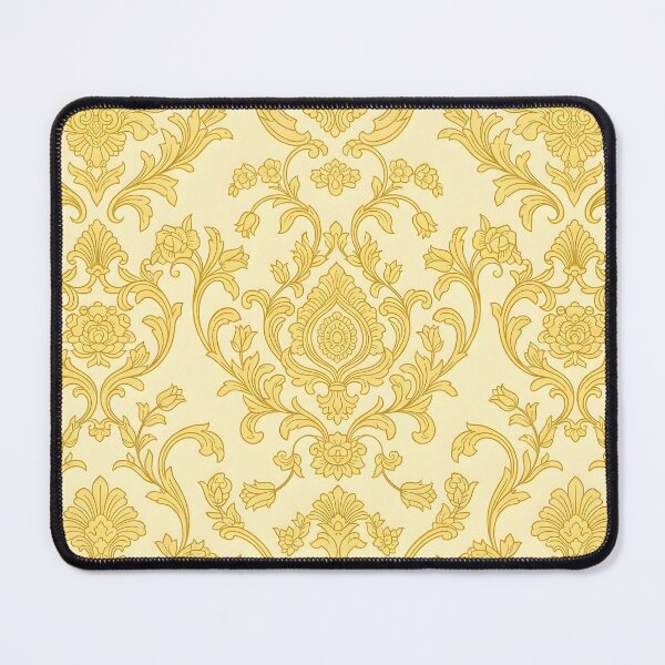 Item preview, Gold and cream damask pattern designed and sold by homydesign.