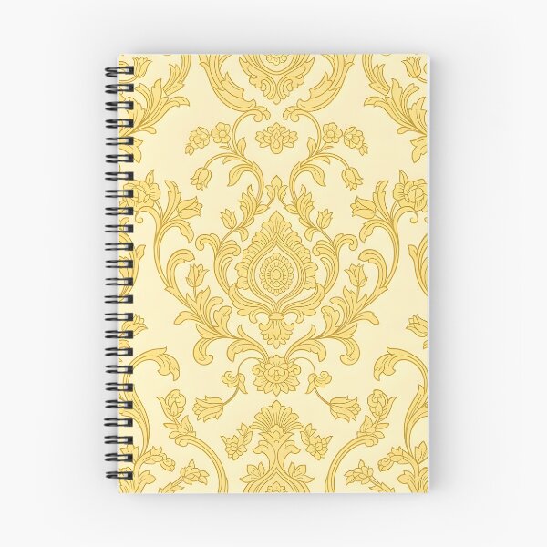 Item preview, Gold and cream damask pattern designed and sold by homydesign.