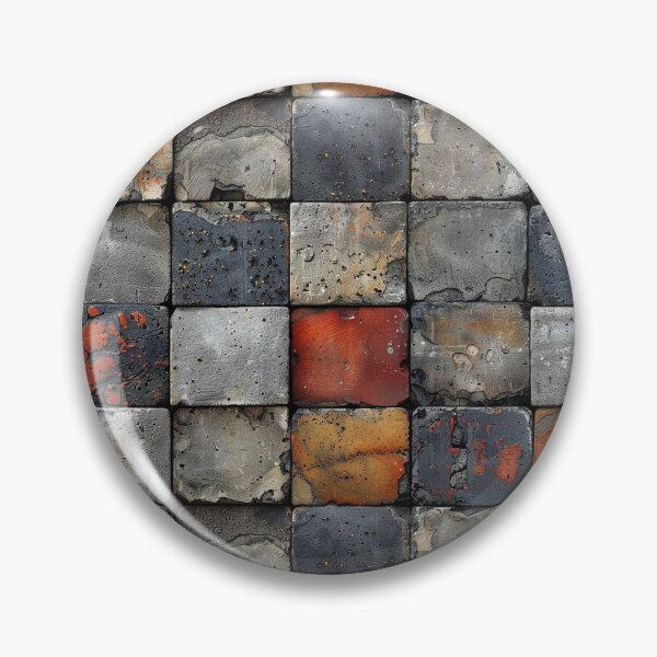 Item preview, Weathered Grunge Concrete Stone Blocks Grid Pattern designed and sold by NTGUILTY.